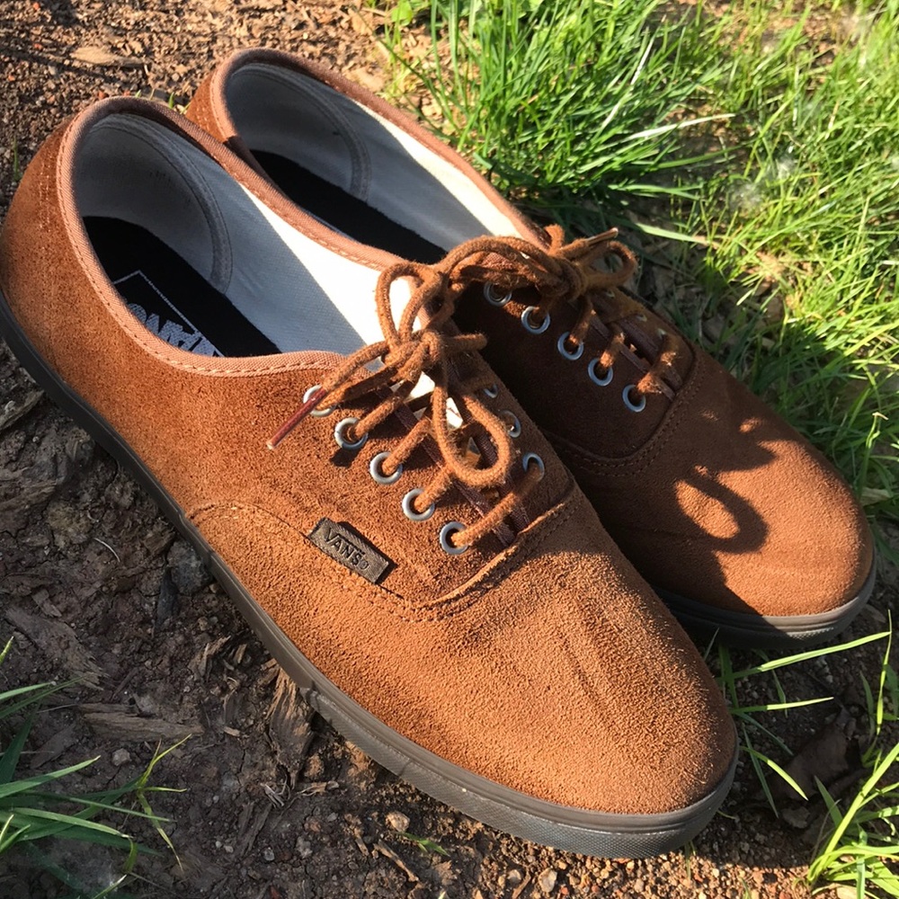 Chestnut Brown Suede Vans